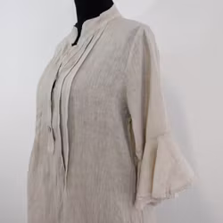 Linneklänning Idun BEIGE - CAMICIA