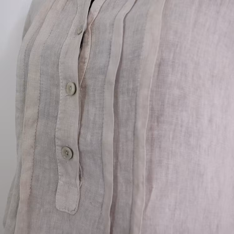 Linneklänning Idun BEIGE - CAMICIA