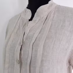 Linneklänning Idun BEIGE - CAMICIA
