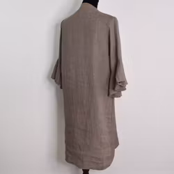 Linneklänning Idun TAUPE - Camicia