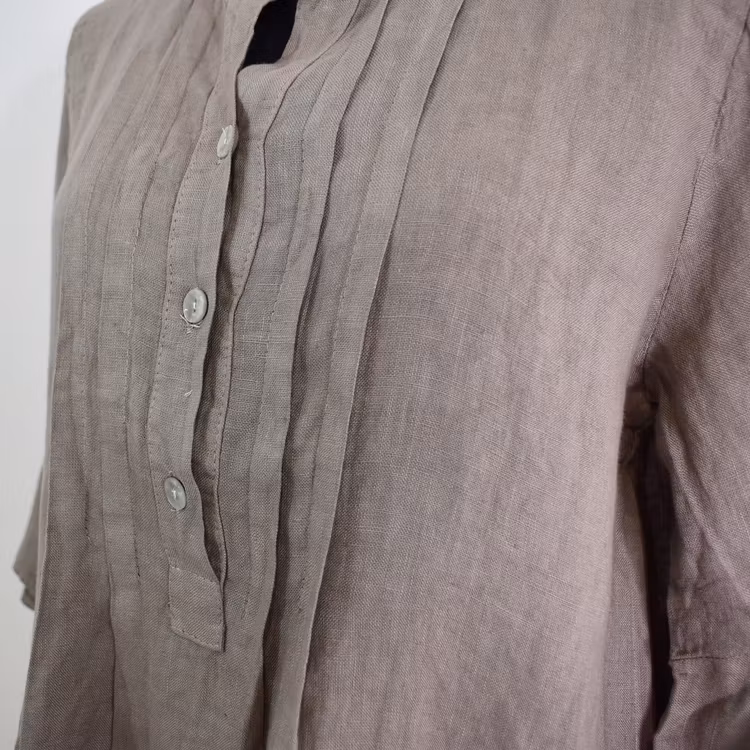 Linneklänning Idun TAUPE - Camicia