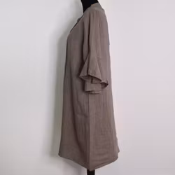 Linneklänning Idun TAUPE - Camicia
