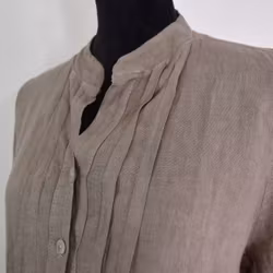 Linneklänning Idun TAUPE - Camicia