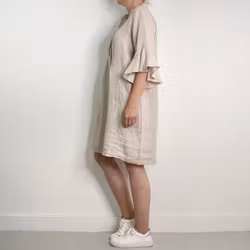 Linneklänning Idun BEIGE - CAMICIA