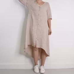 Linneklänning Cajsa BEIGE - Camicia