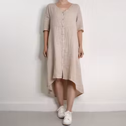 Linneklänning Cajsa BEIGE - Camicia