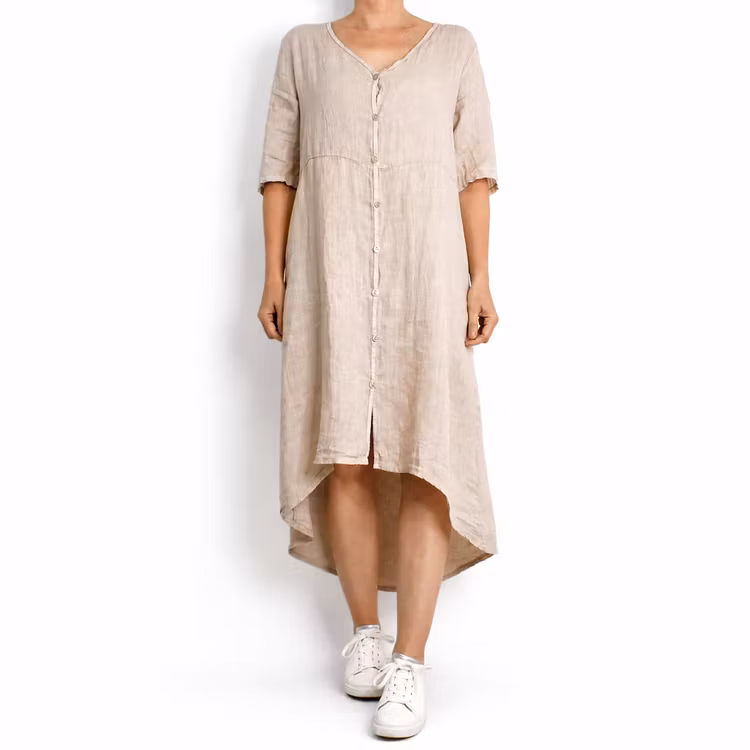 Linneklänning Cajsa BEIGE - Camicia