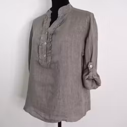 Linneblus Maja TAUPE - Camicia