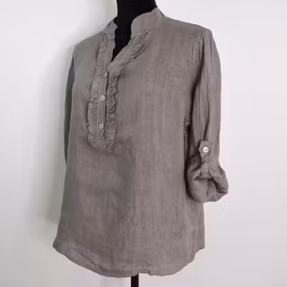 Linneblus Maja TAUPE - Camicia