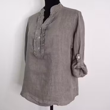 Linneblus Maja TAUPE - Camicia