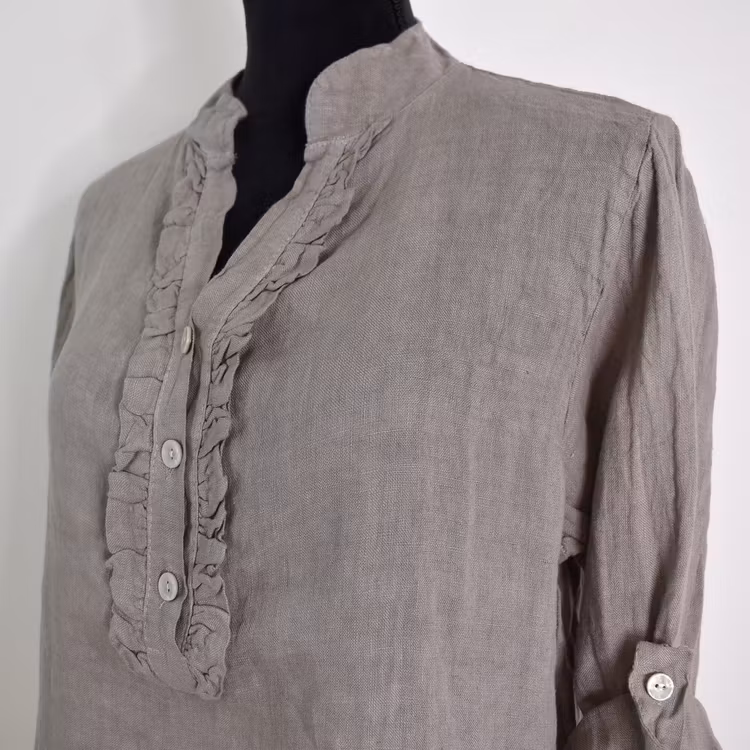 Linneblus Maja TAUPE - Camicia