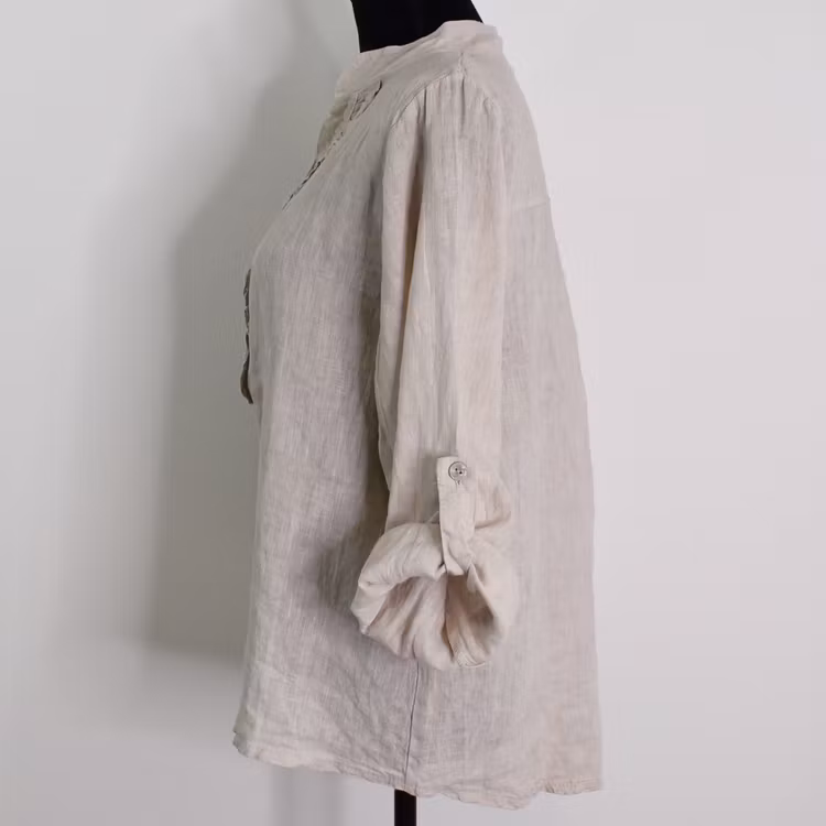 Linneblus Maja BEIGE - Camicia