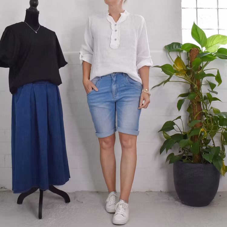 Linneblus Maja VIT - Camicia