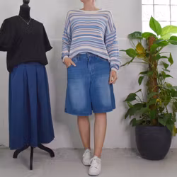 Shortskjol Denim BLÅ - 3D Denim