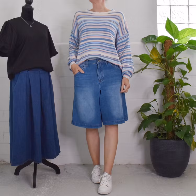 Shortskjol Denim BLÅ - 3D Denim