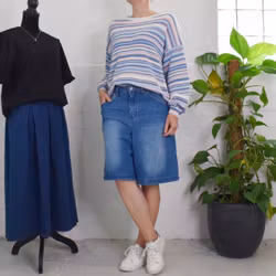 Shortskjol Denim BLÅ - 3D Denim