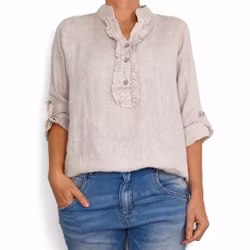 Linneblus Maja BEIGE - Camicia