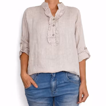 Linneblus Maja BEIGE - Camicia
