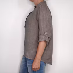 Linneblus Maja TAUPE - Camicia