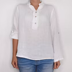 Linneblus Maja VIT - Camicia