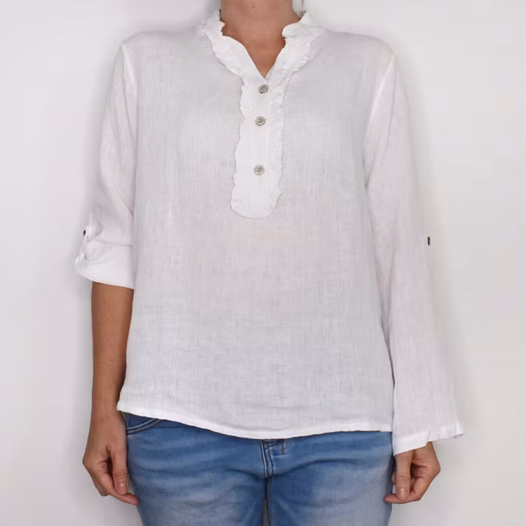 Linneblus Maja VIT - Camicia
