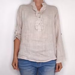 Linneblus Maja BEIGE - Camicia