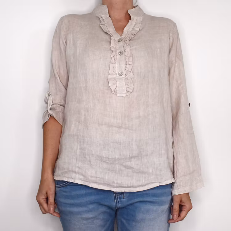 Linneblus Maja BEIGE - Camicia