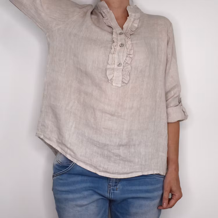 Linneblus Maja BEIGE - Camicia