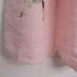 Linnekjol med volanger Blommig ROSA