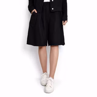 Linneshorts Fickor SVART