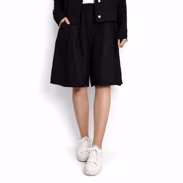 Linneshorts Fickor SVART