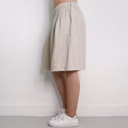 Linneshorts Fickor BEIGE
