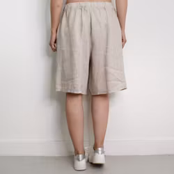 Linneshorts Fickor BEIGE