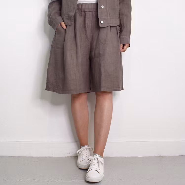 Linneshorts Fickor TAUPE
