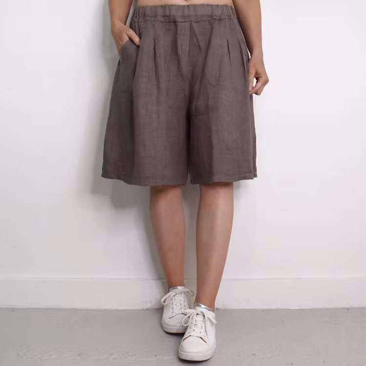 Linneshorts Fickor TAUPE