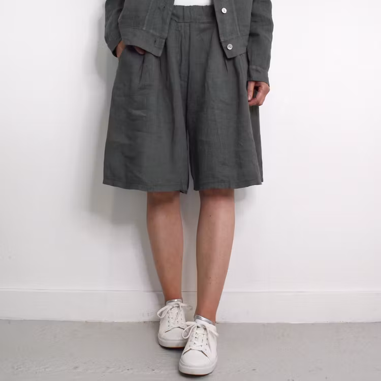 Linneshorts Fickor KAKI