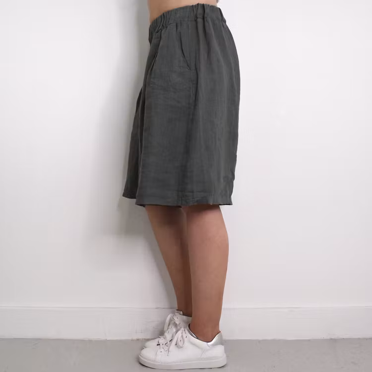 Linneshorts Fickor KAKI