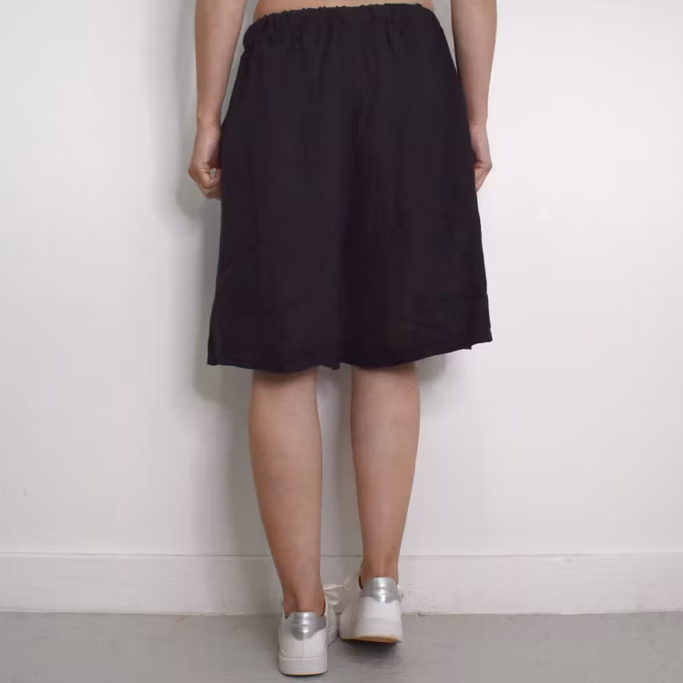 Linneshorts Fickor SVART