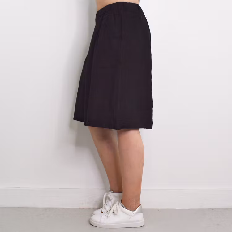 Linneshorts Fickor SVART