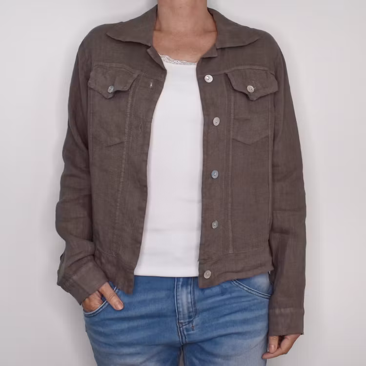 Linnejacka TAUPE