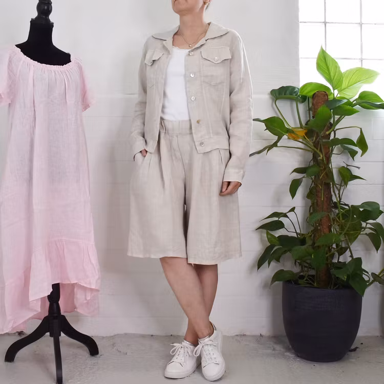 Linnejacka BEIGE