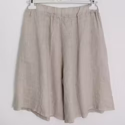 Linneshorts Fickor BEIGE