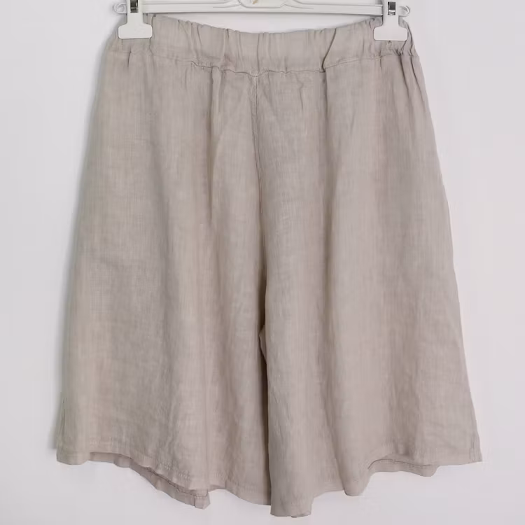 Linneshorts Fickor BEIGE