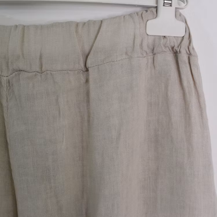 Linneshorts Fickor BEIGE