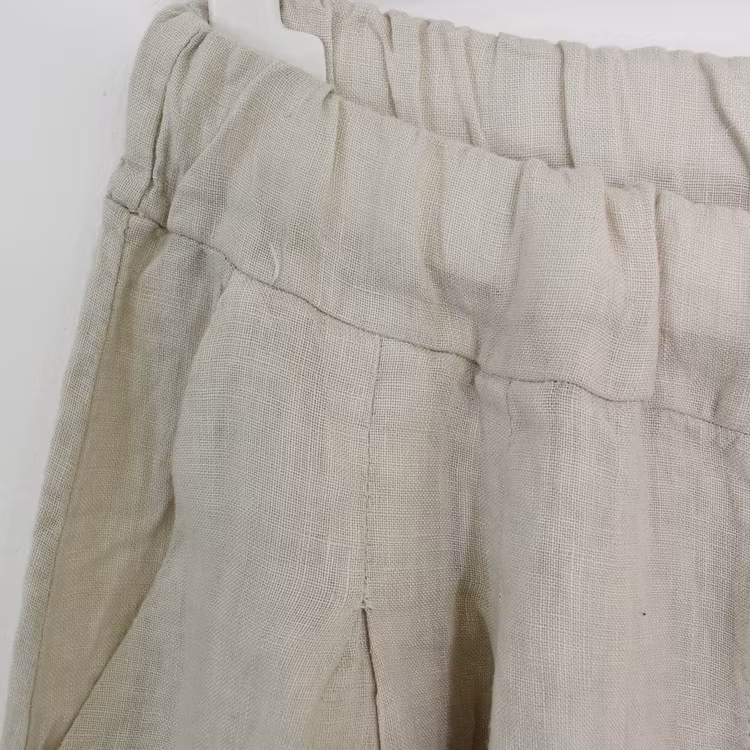 Linneshorts Fickor BEIGE