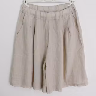 Linneshorts Fickor BEIGE