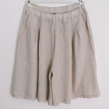 Linneshorts Fickor BEIGE