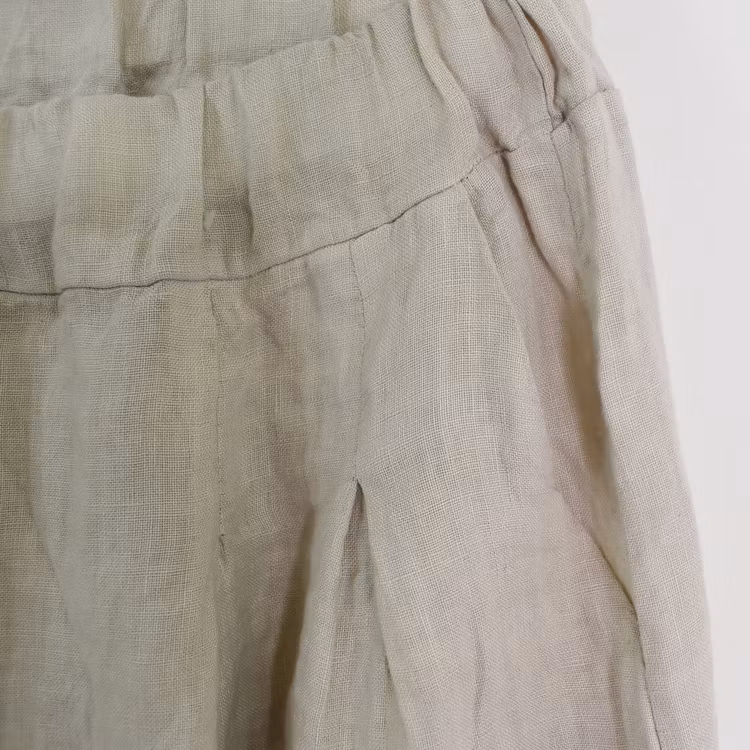 Linneshorts Fickor BEIGE