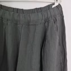 Linneshorts Fickor KAKI