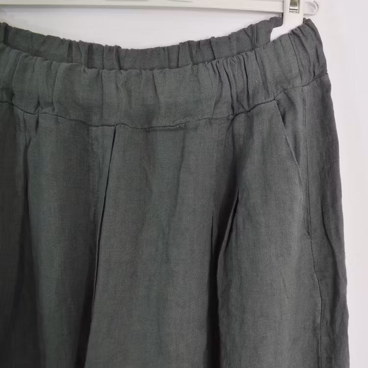 Linneshorts Fickor KAKI